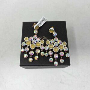 New with pouch & gift box  J Crew statement crystal chandelier earrings